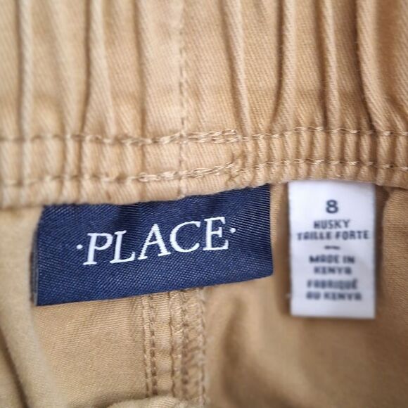 HUSKY Boys size 8 khaki Children's Place stretch waist cargo pants - Picture 5 of 7